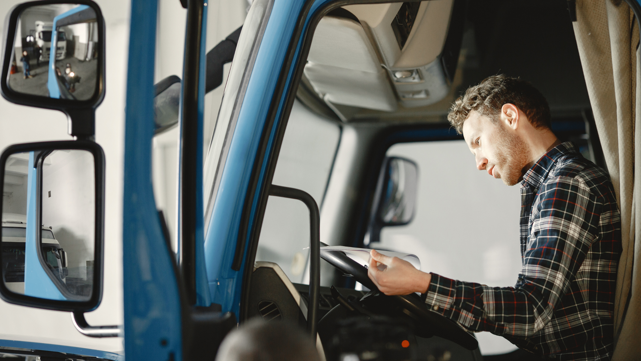 Commercial drivers preparing for a DOT physical exam from a certified nurse practitioner at a medical clinic